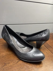Zapatos de tacón Born Crown para mujer 9,5 Sabrina clásicos de cuero negro cómodos - Imagen 1 de 12