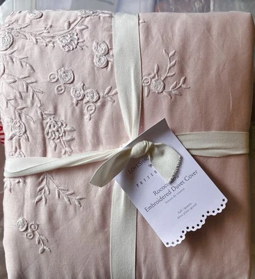 Funda nórdica Pottery Barn Love Shack elegante arco rococó REINA / ¡Rosa sutil completa! Foto 1 de 4