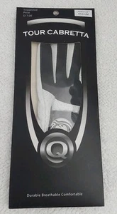 Tour Cabretta Leather Golf Glove Ladies Left Hand Medium Black & White Comfort  - Picture 1 of 5