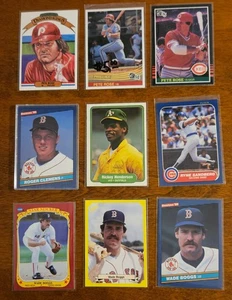 18 Card Baseball 80's SUPER STAR Lot Ryan Sandberg Pete Rose Wade Boggs & More - Picture 1 of 16