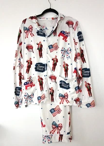 Conjunto de pijama de baile Donald Trump Trump Vance, MAGA, Navidad talla grande nuevo sin etiquetas - Imagen 1 de 6
