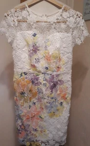 New-Petite by Kaleidoscope-gorgeous floral lace pencil dress size 10 - Picture 1 of 5