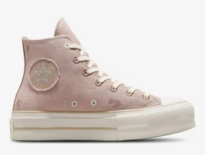 Converse Chuck Taylor All Star Lift Egret Chaotic Neutral Garden Club Size 7W - Picture 1 of 6