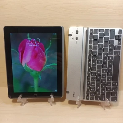 Apple iPad 2 (A1416) 16 GB Plateado BLOQUEADO CON Teclado Buen Estado Leer Descripción Foto 1 de 4