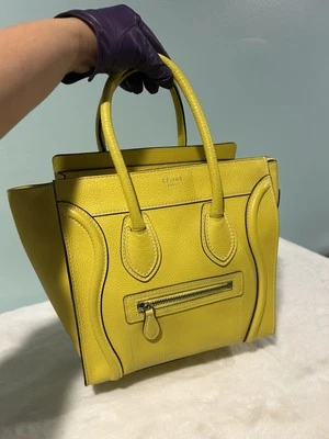 CELINE Luggage Tote Mini Yellow Leather - Image 1 of 4