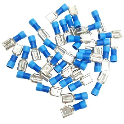 Lot of 30 Panduit DV14-250B-C Female Disconnect Vinyl, 14-16AWG, 6.3x0.8mm - Image 1 of 4