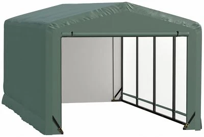 ShelterTube Wind and Snow-Load Rated Garage, 10x18x8 Green - Image 1 of 4