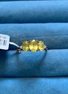 Luxoro 10K Yellow Gold Sava Sphene, Diamond Ring - Size 7 (2.15 ctw) - Picture 1 of 10