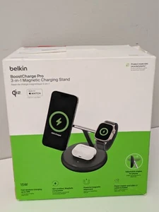Belkin Boost Charge Pro 3-in-1 Magnetic Qi2 Cert. Ladestation Magsafe WIZ023 - Bild 1 von 4
