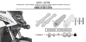 Givi Kit to Mount Spotlights S310 / S322 for Honda CB 500 X 2019 2020 - Picture 1 of 1