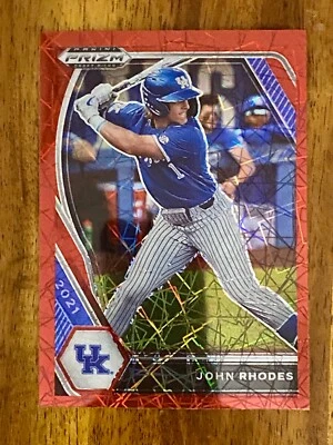 2021 PANINI PRIZM DRAFT PICKS  RED VELOCITY  JOHN RHODES # PDP76 - Image 1 of 2