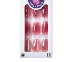 KISS IMPRESS PRESS ON NAILS ONE STEP MANICURE NEW GOOD NEWS MEDIUM LONG - Picture 1 of 6
