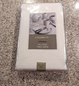 Noritake Colorwave 60" x 102" Oblong Table Linen Cloth Tablecloth  Cream New - Picture 1 of 7