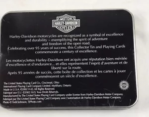 HARLEY-DAVIDSON COLLECTIBLE TIN AND 2 DECKS OF Harley PLAYING CARDS NIB - Picture 1 of 3