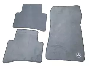 OEM Mercedes Benz Carpet Floor 3 Mat Set Mats Velour Grey W202 C280 C230 C220 - Picture 1 of 4