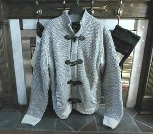 EUC BUFFALO by David Bitton Herren Strickjacke Pullover mit Reißverschluss & Hornriegel Gr. XL  - Bild 1 von 11