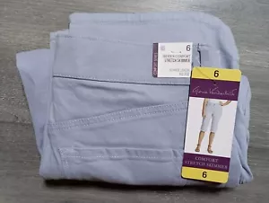 Gloria Vanderbilt Capri Adult Womens Size 6 Purple/Blue Hidden Comfort Skimmer - Picture 1 of 6