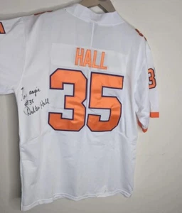 NIKE Clemson Tigers Football Jersey 35 Delton HALL Signed Autograph Steelers L - Picture 1 of 9