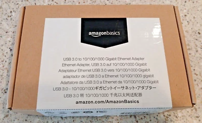 Amazon Basics USB 3.0 to 10/100/1000 Gigabit Ethernet Adapter, NOB - Image 1 of 4