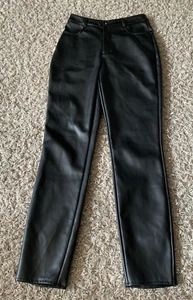 Missguided Black Faux Leather Women's Pants Size 6 (*Runs Small-See Pictures!) - Picture 1 of 17