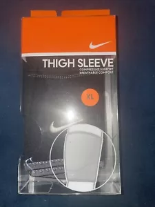 Nike Oberschenkel Sleeve Erwachsene Unisex XL Support Training Gym Schwarz - Bild 1 von 2