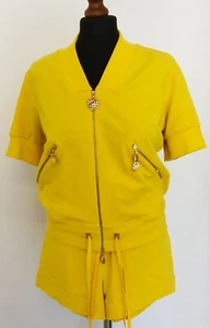 Via Delle Perle VDP Yellow Viscose Fashion Tracksuit Jumper Pants Set Size S-M-L - Picture 1 of 7