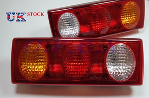 2x Rear Truck Tail Lights Lamps Bus Van Pickup Tipper Chassis Caravan Camper - Picture 1 of 6