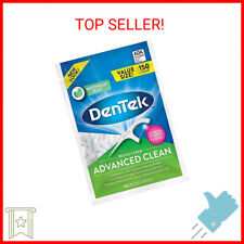 DenTek Triple Clean Advanced Clean Floss Picks, No Break & No Shred Floss, 150 C