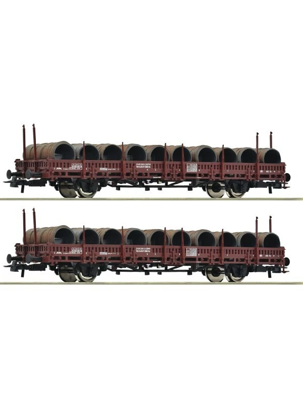 ROCO 6600120 Set Of Two Cars With Tilting Stands ÖBB Metal Wire Coils - Image 1 of 1