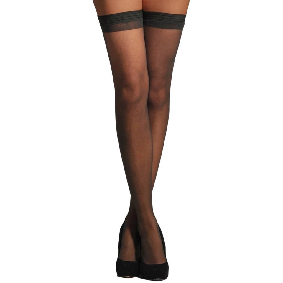 Berkshire Thigh Invisible Toe Fantasy Black Off Stocking Style 1590 Size C D