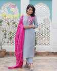 Bollywood Cotton Kurti Salwar Suit Women Designer Tunic Kurta Pant Dupatta Set