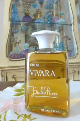 Eau de Parfum De Colección Finales de 1960 Emilio Pucci EAU DE VIVARA EAU DE PARFUM 4 OZ 120 ml Splash Foto 1 de 4