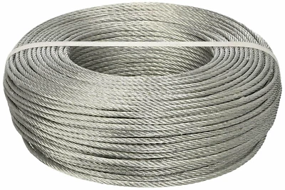 FUNE COMMERCIALE CORDA ACCIAIO ZINCATA 72 FILI TRECCIA CARICO VARIE MISURE - Immagine 1 di 2