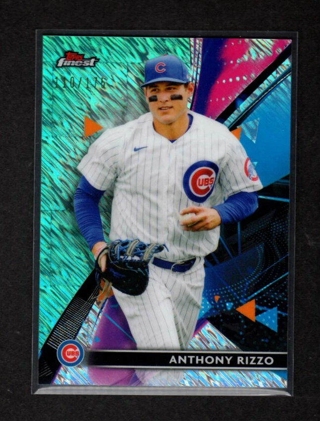 ANTHINY RIZZO 2021 TOPPS AQUA SHIMMER REFRACTOR LTD 110/175 CHICAGO CUBS - Image 1 of 1