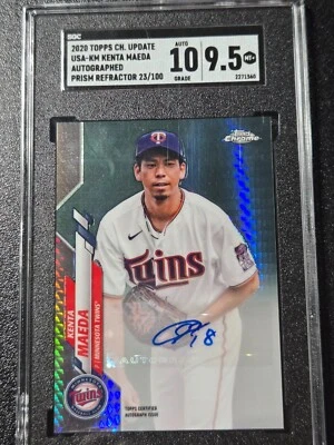 Topps Chrome Update Target Prism Refractor 23/100 Kenta Maeda 2020 #USA-KM automático Foto 1 de 2