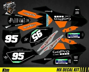 Kit Deko Motorrad für / MX Abziehbild Kit Für KTM SX / Sx-F - GOPRO Schwarz - Picture 1 of 1