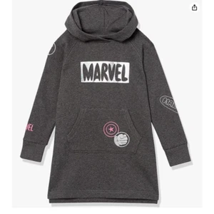 Amazon Essentials Kids Marvel Hooded Sweatshirt Dress, Gray, XXL - Picture 1 of 7