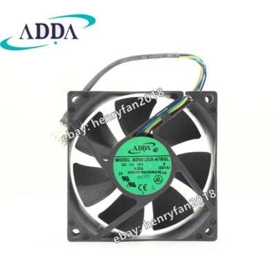 ADDA AD0812UX-A7BGL Case Fan DC 12V 0.33A 80*80*25MM 4-wires Axial Cooling Fan - Image 1 of 4