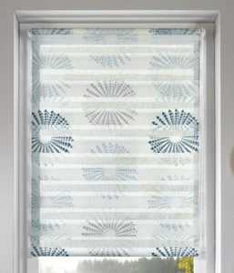 Klemmfix Doppelrollo Duo Rollo Easyfix Rollo grau taupe gemustert Kreise - Bild 1 von 3