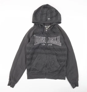 Sudadera con capucha gris con cremallera completa Lonsdale para mujer - talla 10 - Imagen 1 de 12