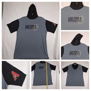 AZ Diamondbacks Shirt Hoodie MLB Baseball Men XL Short Sleeve Black Gray - Picture 1 of 12