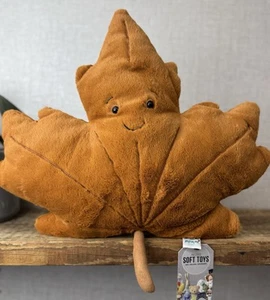 Jellycat Woodland Maple Leaf - Peluche giocattolo morbido autunnale in pensione raro 14" - Foto 1 di 11