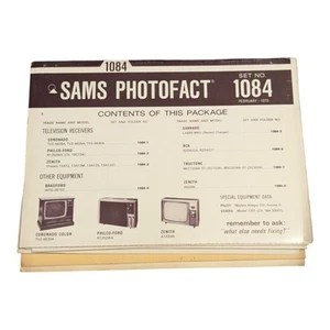 SAMS PHOTOFACT FOLDER SET NO. 1084 February 1970 Complete - Zdjęcie 1 z 1