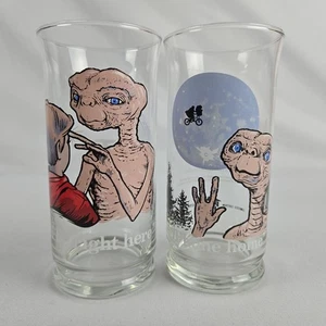 E.T.  The Extra Terrestrial Ill Be Right Here & Phone Home 1982 Pizza Hut Glas - Bild 1 von 15