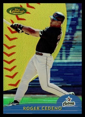 2000 Topps Finest Gold Refractor Roger Cedeno #198 Astros - Imagem 1 de 2