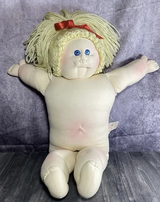 1978 The Little People Soft Sculpture Cabbage Patch Blonde Xavier Roberts Signed - Image 1 of 4