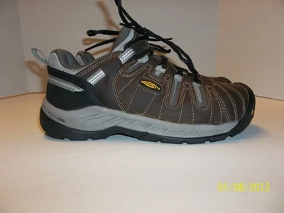 Women's KEEN Flint II Low Steel Toe Work Shoe 8W Brown & Gray 1023233W - Image 1 of 4