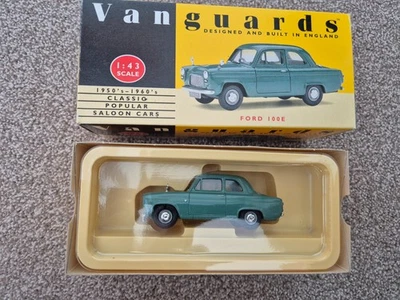 1/43 Corgi Vanguards Flechte Grün Ford 100E Diecast Modellauto VA21002 Verpackt - Bild 1 von 4