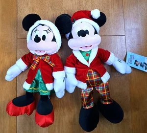 Disney Store 2024 Mickey & Minnie Mouse 16 Zoll Holiday Christmas Plüschpuppen - Bild 1 von 9