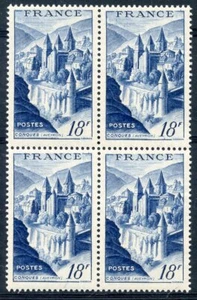STAMP // TIMBRE NEUF N° 805 ** ABBAYE DE CONQUES BLOC DE 4 COTE + 18 € - Photo 1/1